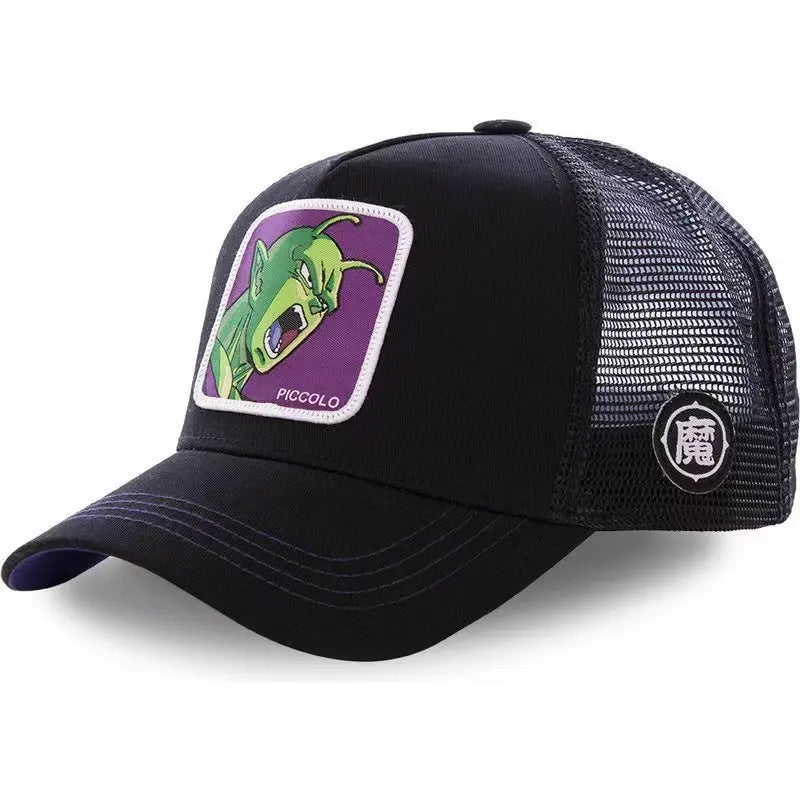 Dragon Ball Anime Embroidered Duck Tongue Mesh Hat Baseball Hat