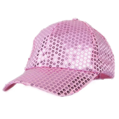 New Sequined Baseball Cap Party Dress Glittering Peaked Cap