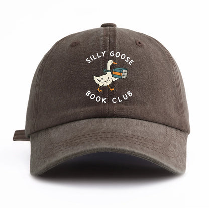 BOOK CLUB Print Washed Baseball Cap For Adults
