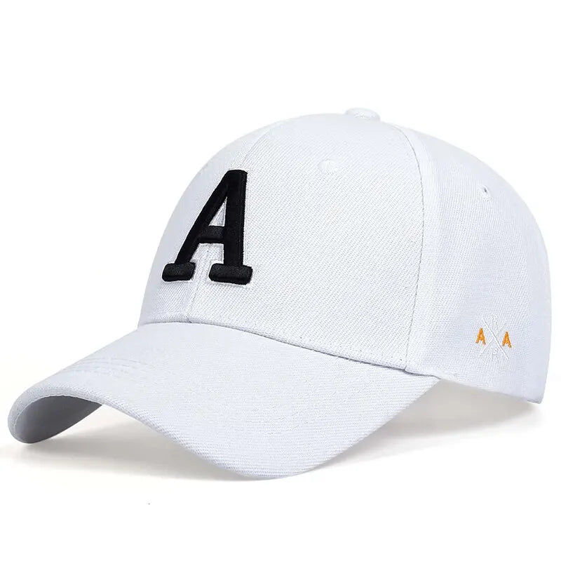 Unisex Simple Letter A Embroidery Baseball Caps Spring and Autumn Outdoor
