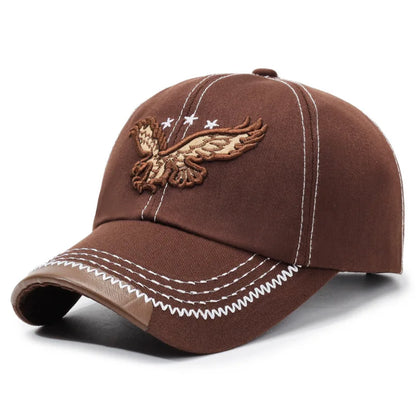 Fashionable Eagle-Embroidered Outdoor Sun Hat - Baseball Cap
