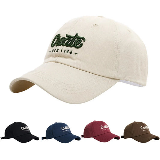 Fashion Letter Embroidery Hole Sunscreen Baseball Cap