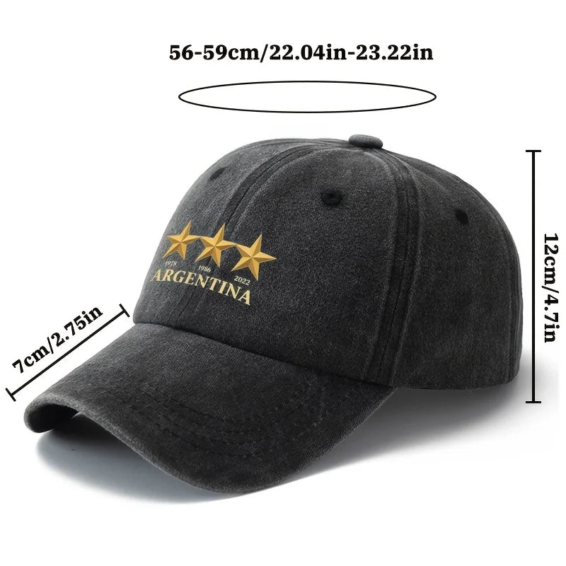 Baseball Cap Three Stars Representing ARGENTINA