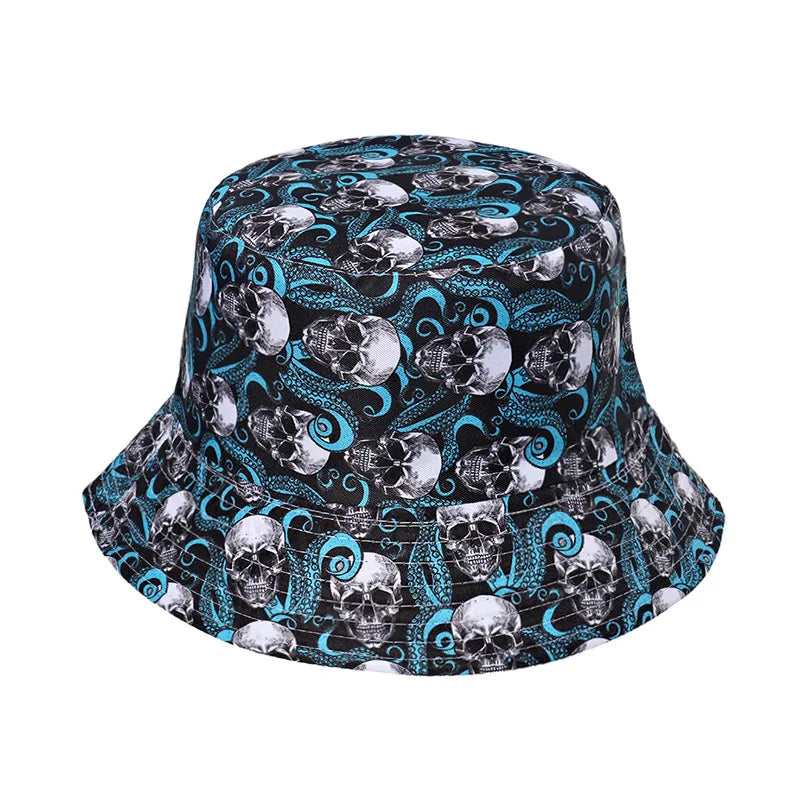 Fashionable Ghost Head Hole Head  Fisherman Hat Bucket Hat