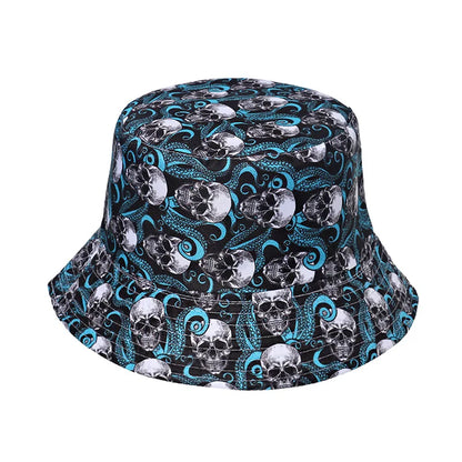 Fashionable Ghost Head Hole Head  Fisherman Hat Bucket Hat