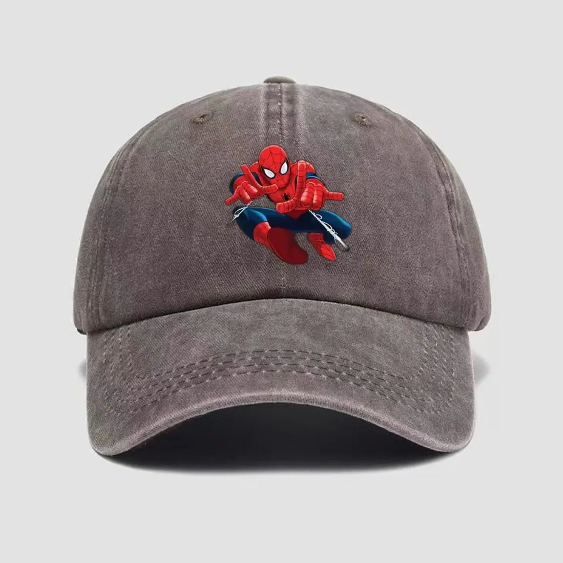 Marvel Summer Pure Cotton Vintage Children's Spider-Man Cartoon Embroidery Baseball Cap