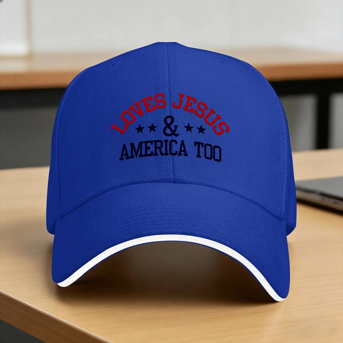 Loves Jesus and America Too Casual Baseball Cap