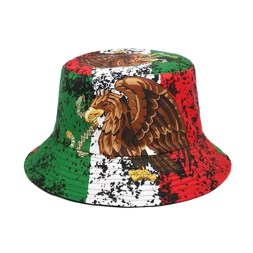 Flag Print Cheer Hat Bucket Hat