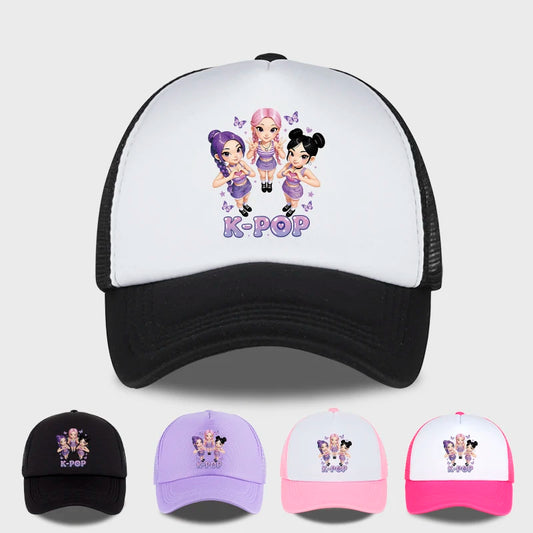 K-POP Cute Cartoon Girl Group Print Baseball Cap
