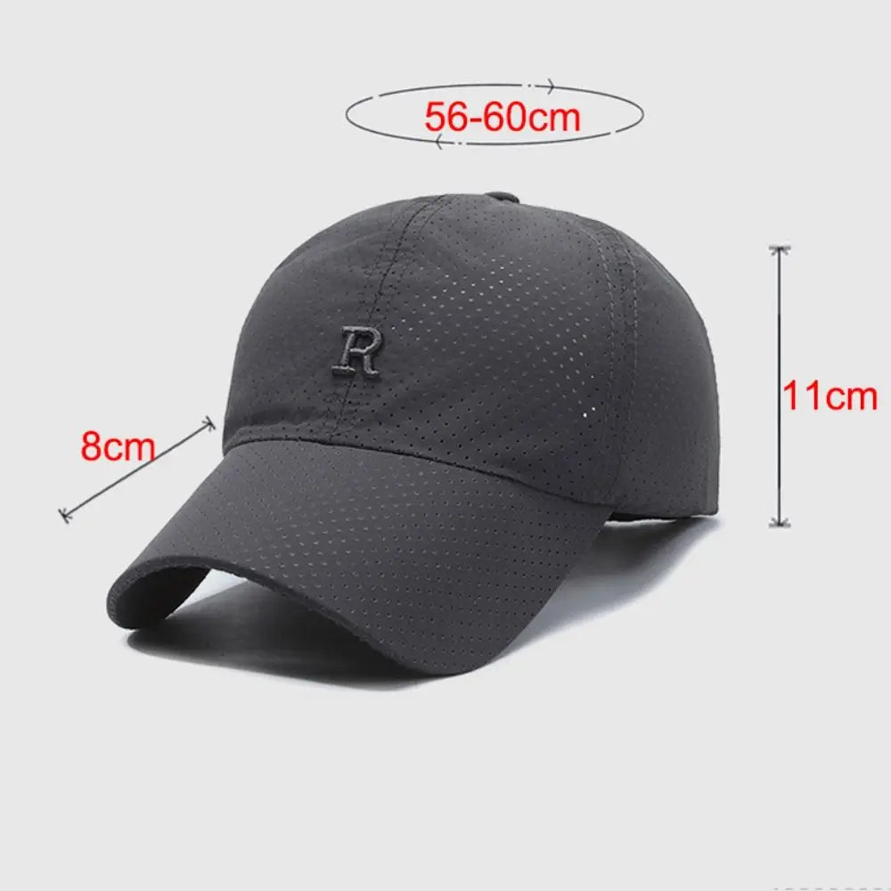 Summer Sun Hat Letter R Embroidery Fishing Cycling Hat Baseball Hat