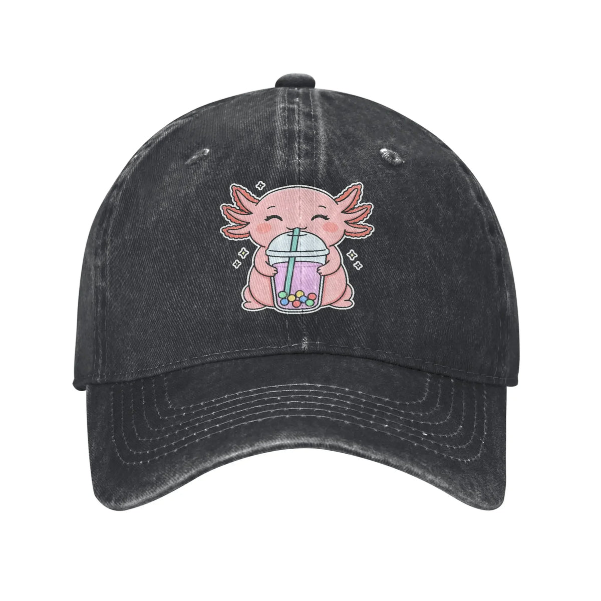 Axolotl Boba Tea Baseball Cap