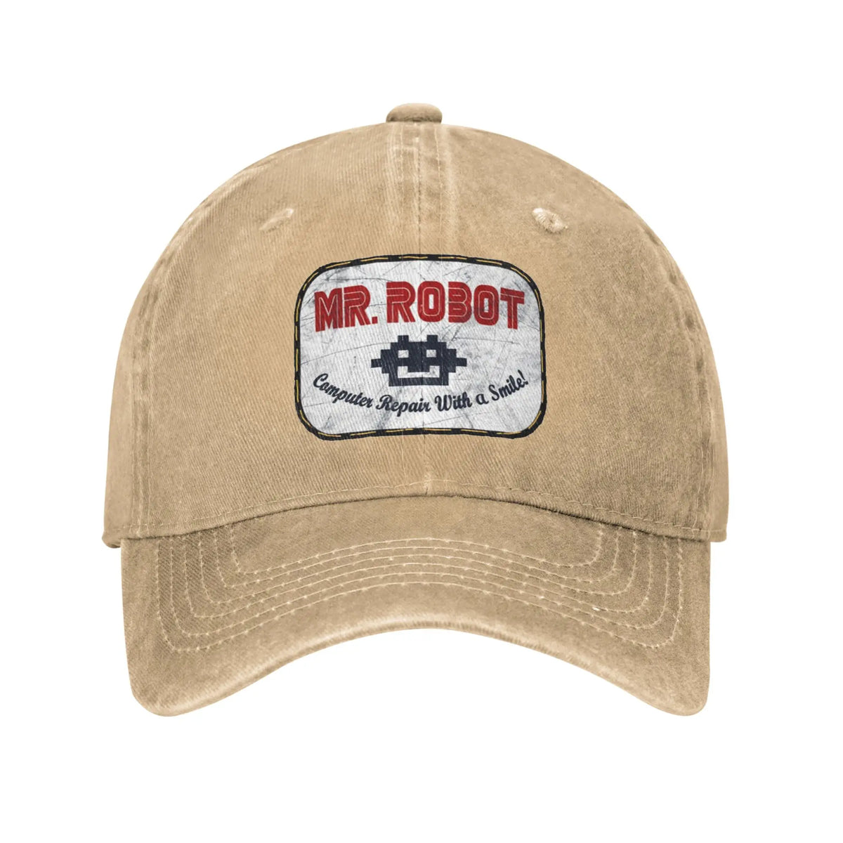 10 Styles Computer with Sourires Anime Funny Mr Robot Retro Cowboy Washed Baseball Caps