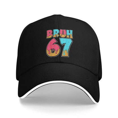 Meme 67 Six Seven 6 7 Steal a Brainrot Los 67 Baseball Caps