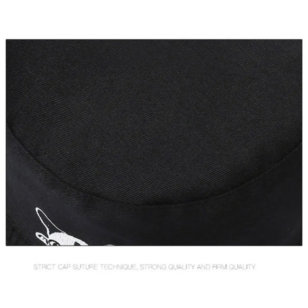 Casual Double-sided Wear Bucket Hat Foldable Japanese Style Outdoor Sun Caps Cute Dog