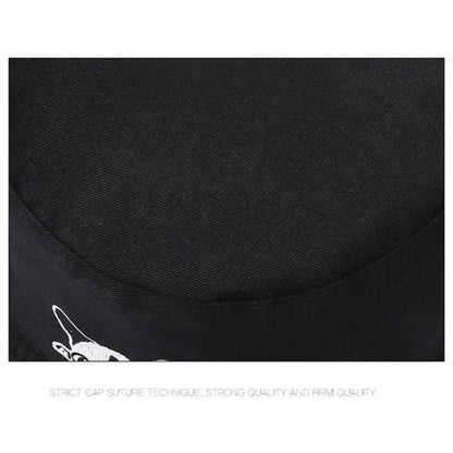 Casual Double-sided Wear Bucket Hat Foldable Japanese Style Outdoor Sun Caps Cute Dog