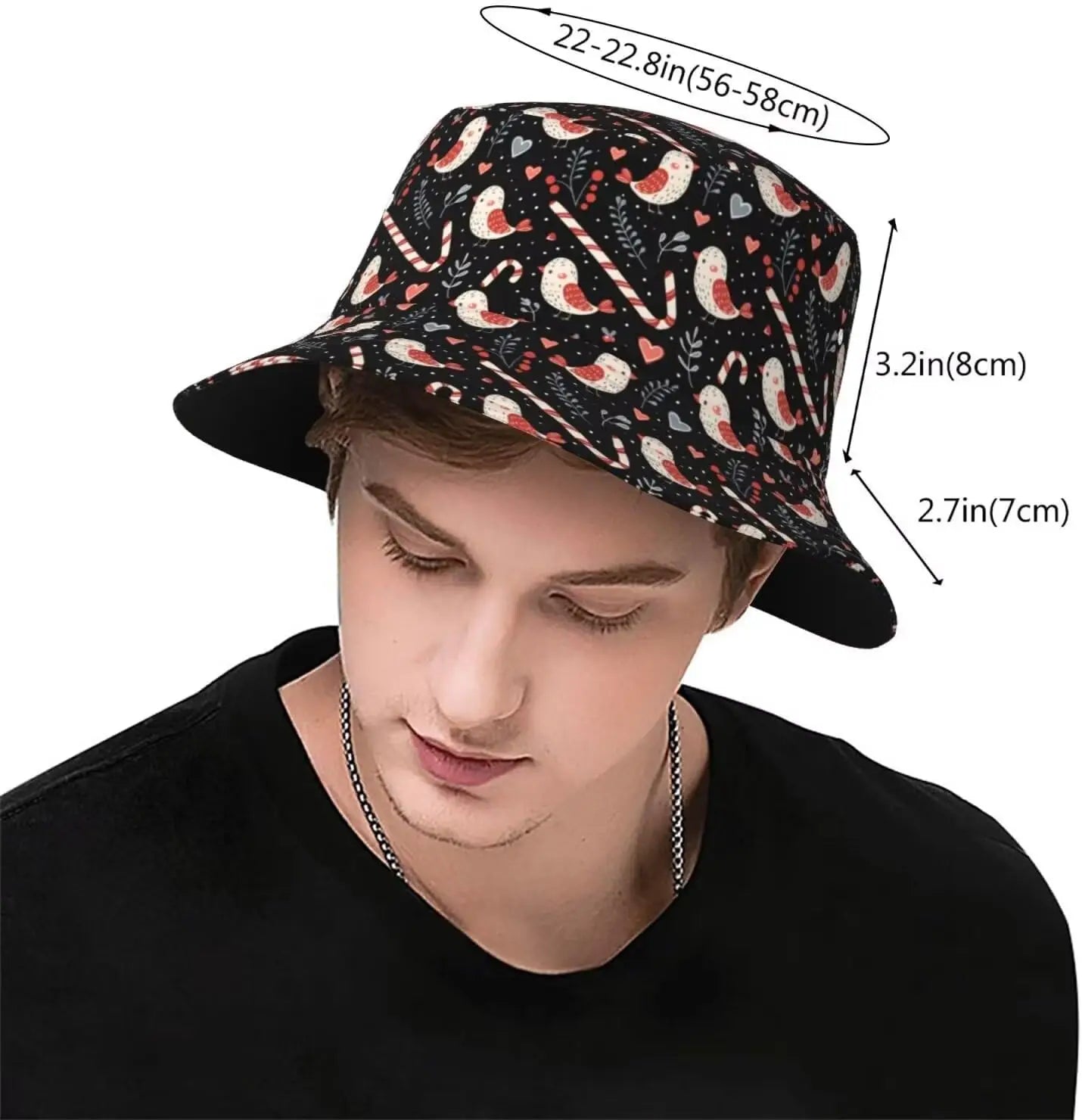 Funny Christmas Hat Happy New Year Bucket Hats