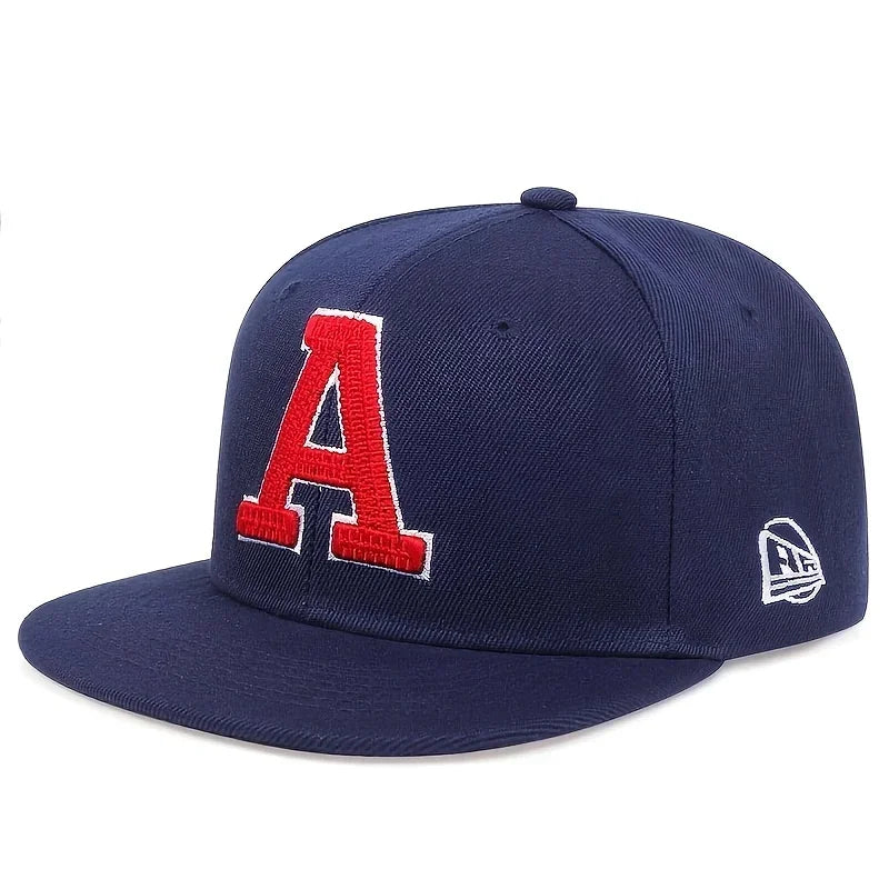 Unisex A Letter Embroidery Hip-hop Hats Snapback Cap