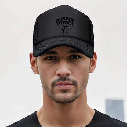 Pussy Patrol Cat Logo Mesh Baseball Cap