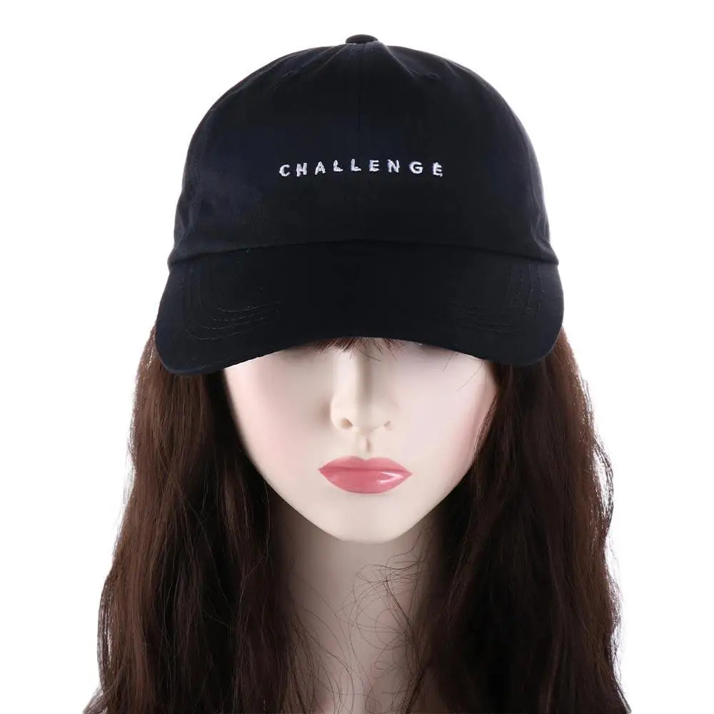 Adjustable Hip Hop Korean Girls Boys Outdoor Women CHALLENGE Hat Baseball Cap