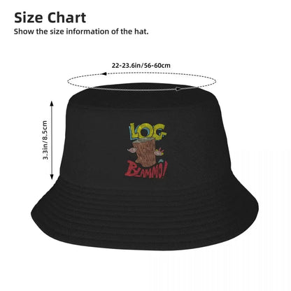 Log By Blammo Retro Distressed Look Fisherman Caps Bucket Hat
