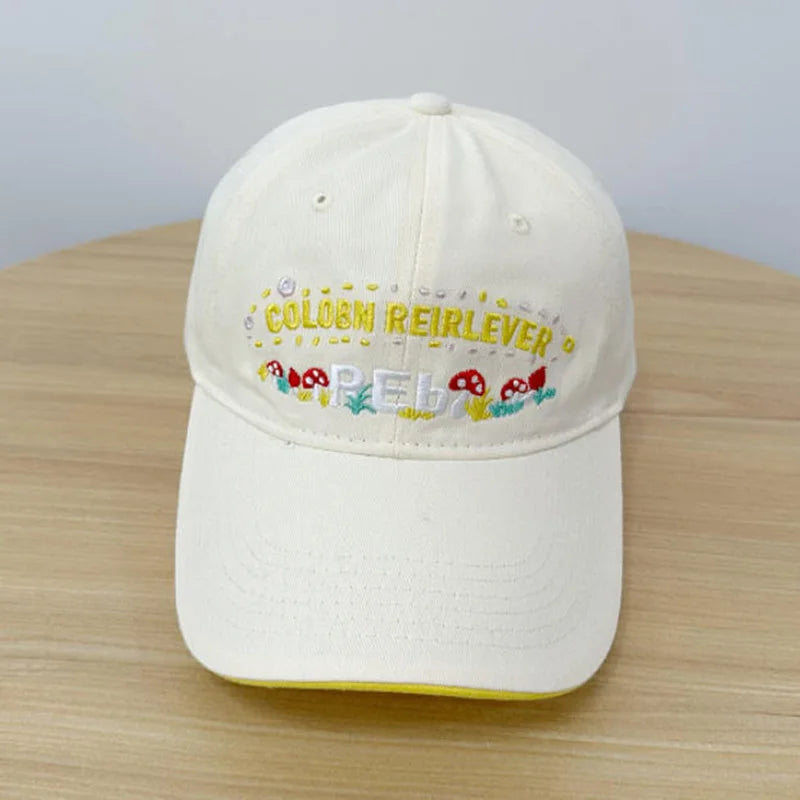 Pastoral Floral Wide Brim Baseball Cap