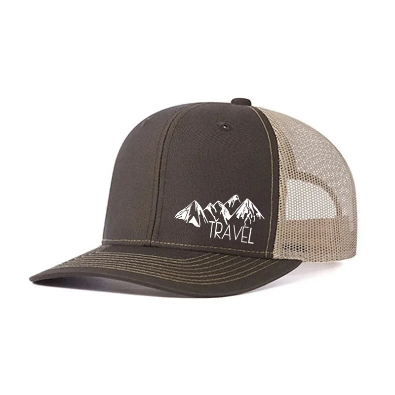 Peak TRAVEL Curved Adult Baseball Cap for Men Women Outdoor Mesh Duck Hat