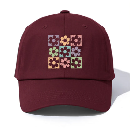 FLOWERS Print Baseball Cap For Adults