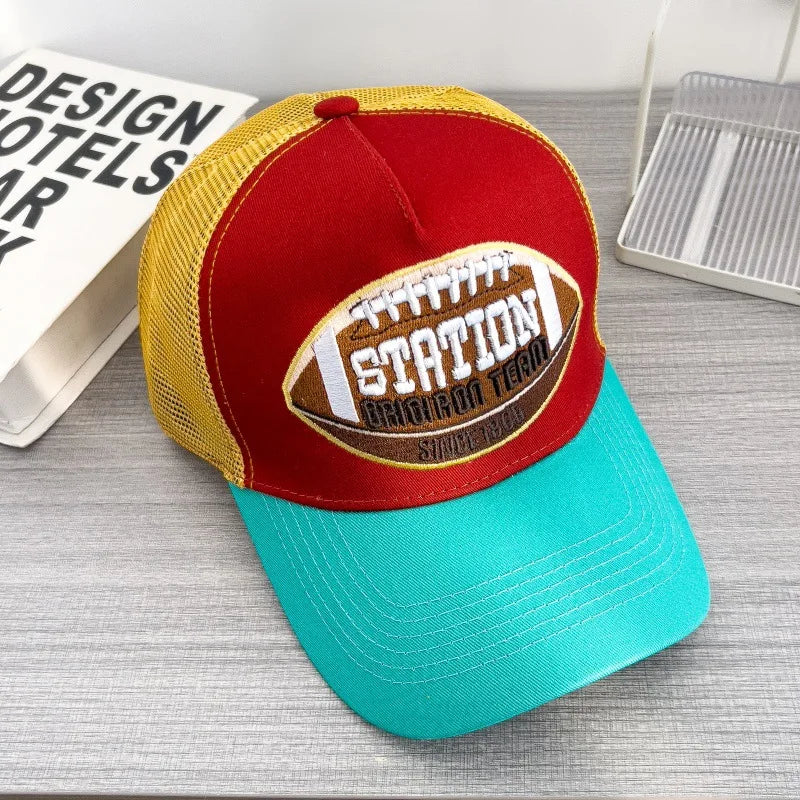 American Retro Baseball Cap Mesh Breathable UPF50+