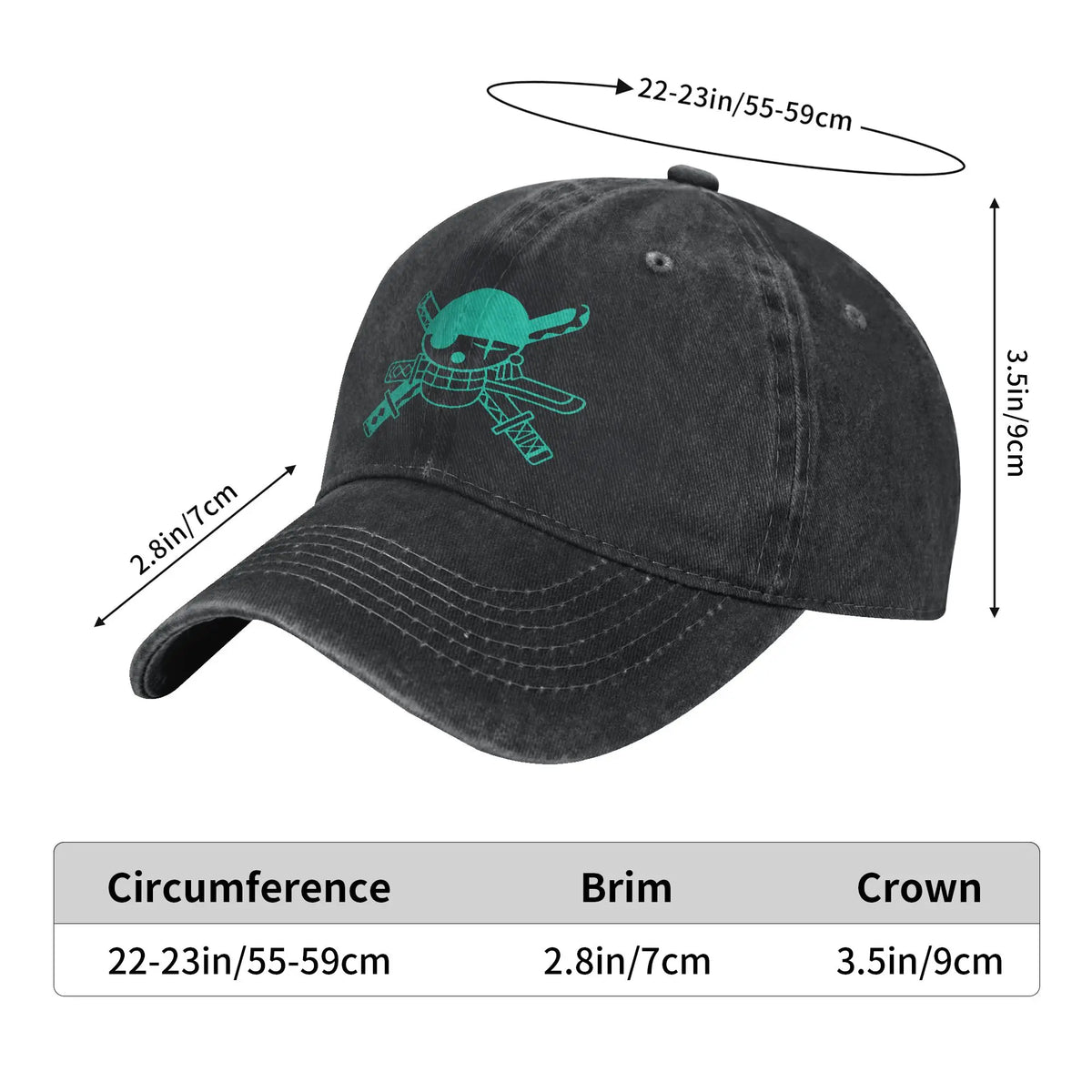 Zoro Ones Pieces Baseball Caps