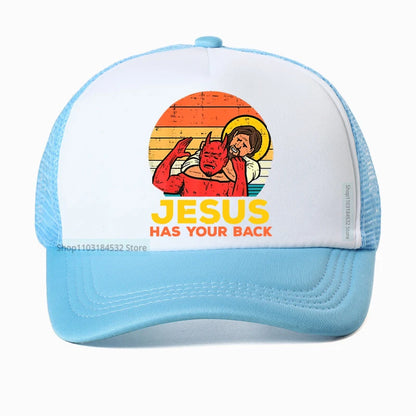 Jesus Has Your Back Jiu Jitsu Retro Christian Baseball Cap