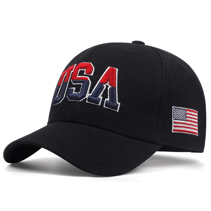 2025 New USA Side American Flag Men's Street Hip Hop Hat Baseball Hat
