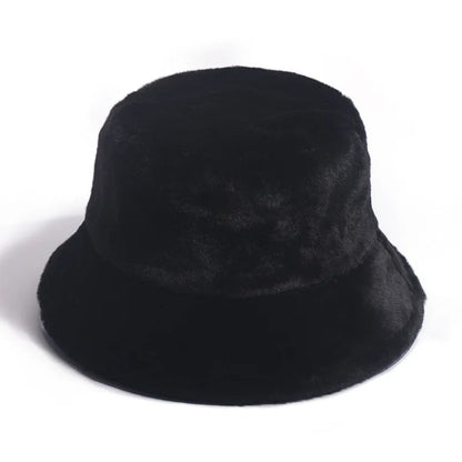 Winter Bucket Hat Women's Fashion Leopard Panama Warm Hat For Women