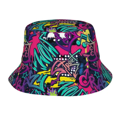 Colorful Graffiti Art Print Bucket Hat