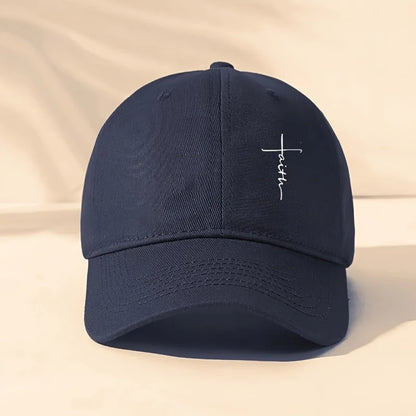 Baseball Cap With Cross Printting Adjustable Outdoor Dad Hat