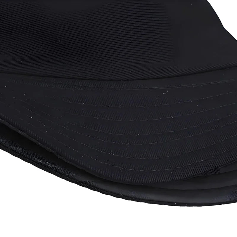 Black Bucket Hat With Embroidered Logo Summer Fisherman Hat Fishing Cap