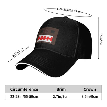 PIXEL Domo Kun Doll Face Sandwich Caps Baseball Caps