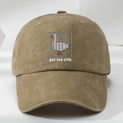 Interesting Goose Iron Cage Print Baseball Cap