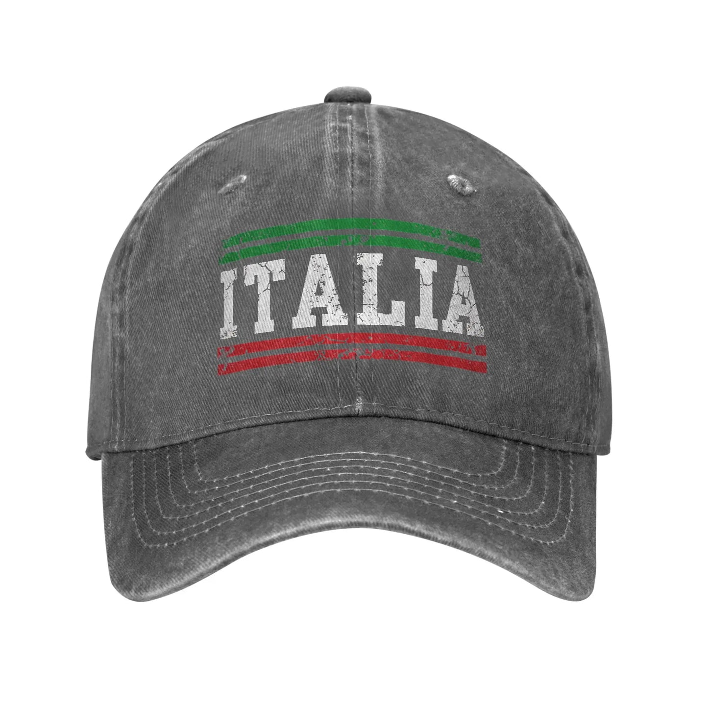 Italia Flag Italy Italian Vintage Distressed Sun Baseball Cap