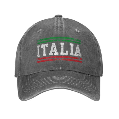 Italia Flag Italy Italian Vintage Distressed Sun Baseball Cap