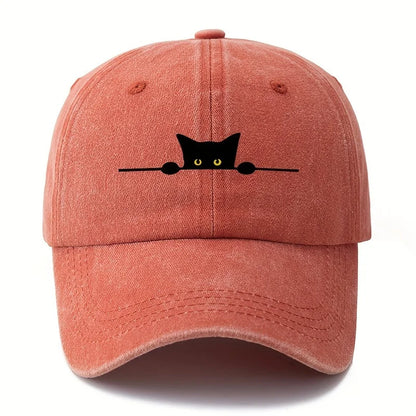 Cartoon Cat Printed Baseball Cap