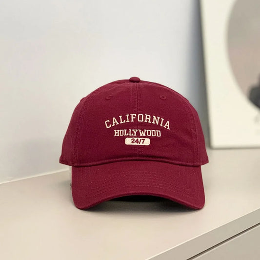 Korean INS Letter Embroidered Cotton Baseball Cap