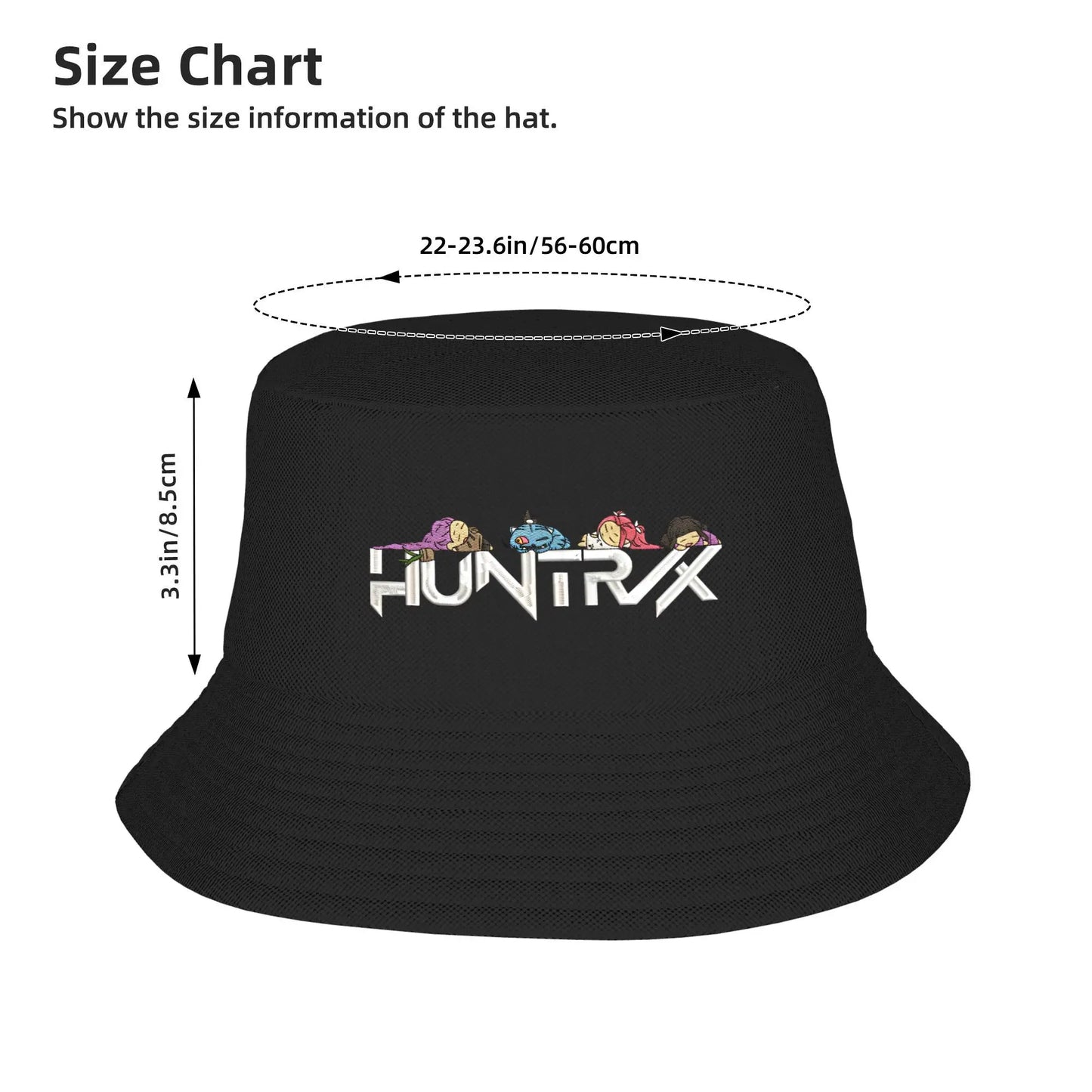 Men Women Huntrix  Animation Band  Bucket Hat Foldable Fisherman Hats