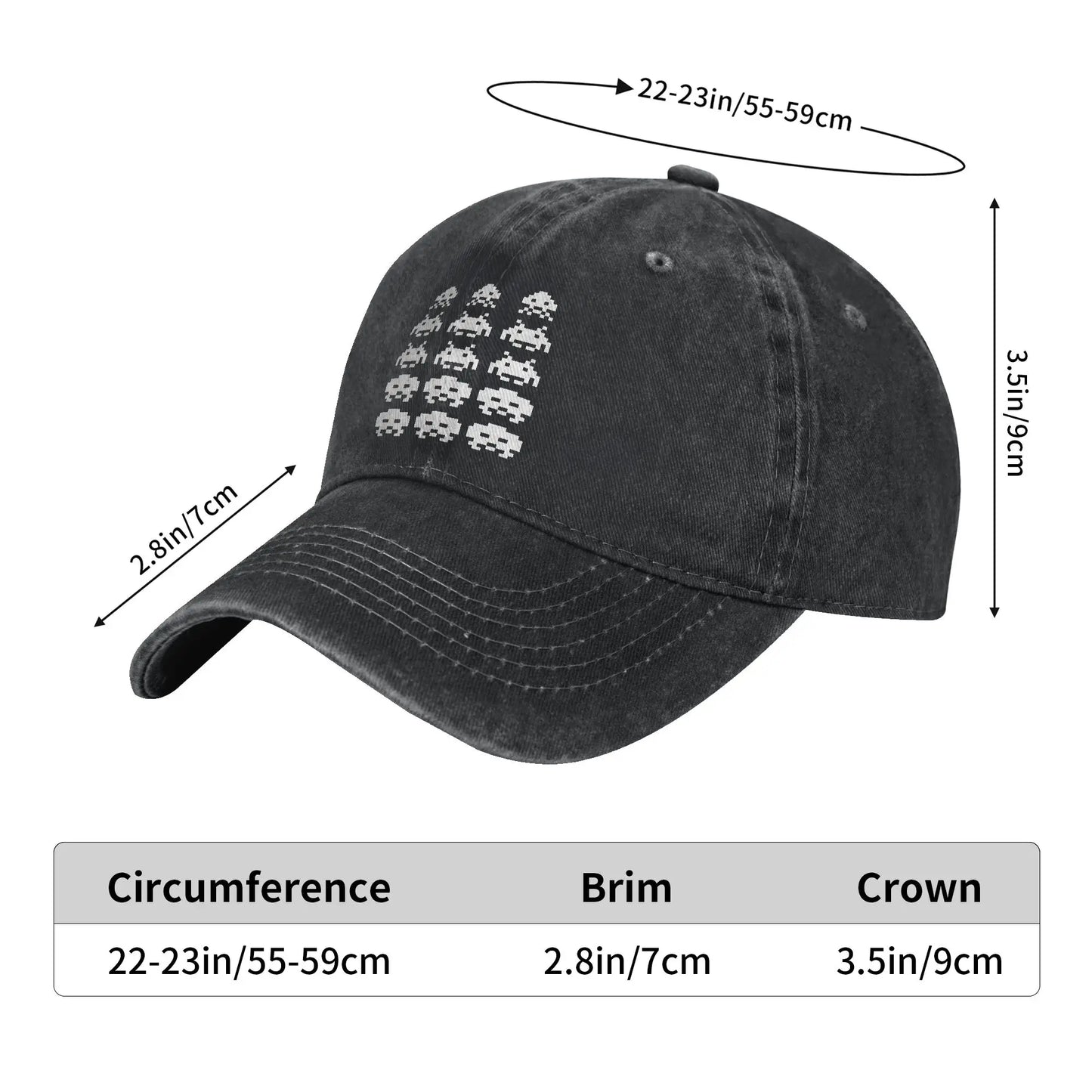 Space Invaders Unisex Style Baseball Caps