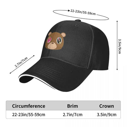 Dropout Bear Face Baseball Cap Rugby Anime