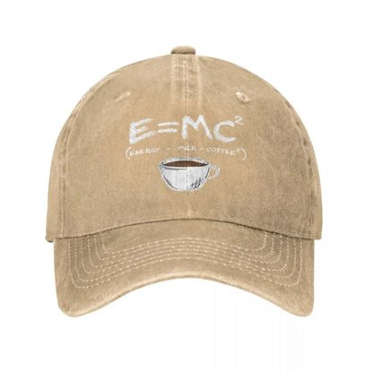 Vintage Energy=Milk+Coffee E=MC Baseball Caps
