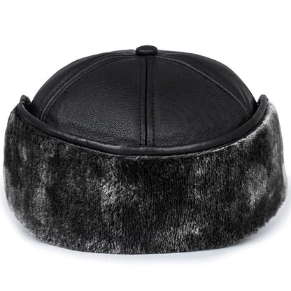 Winter New Men's Hat Imitation Leather Baseball Cap