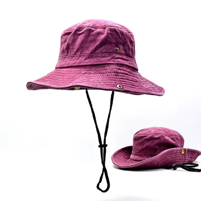 New Washed Cotton Bucket Hats Spring Summer Men Women Panama Hat Fishing Hunting