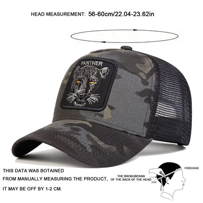 Panther Embroidered Mesh Baseball Cap
