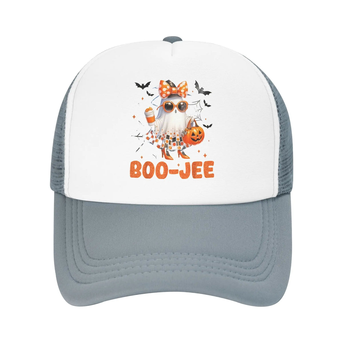 Halloween Boo Cute Ghost Mesh Baseball Caps