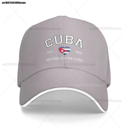 Cuba Baseball Cap EST.1902 La República De Cuba Denim Caps